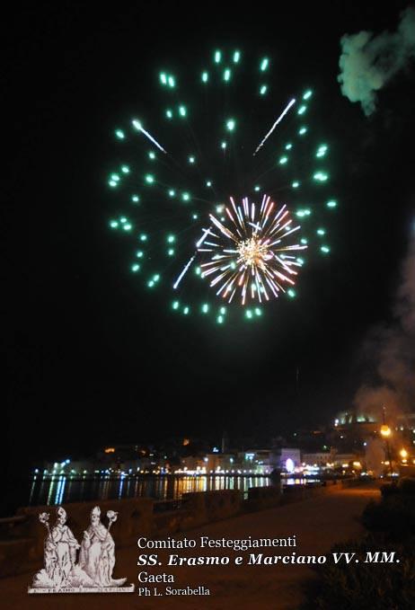 Lo spettacolo pirotecnico della serata finale