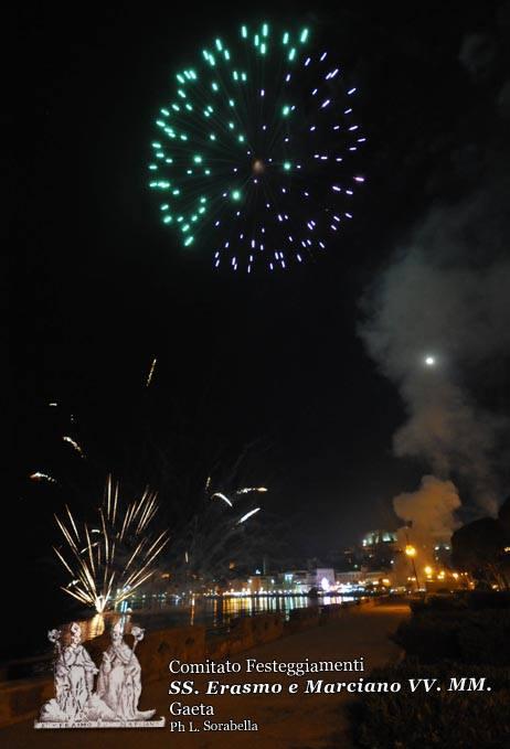 Lo spettacolo pirotecnico della serata finale